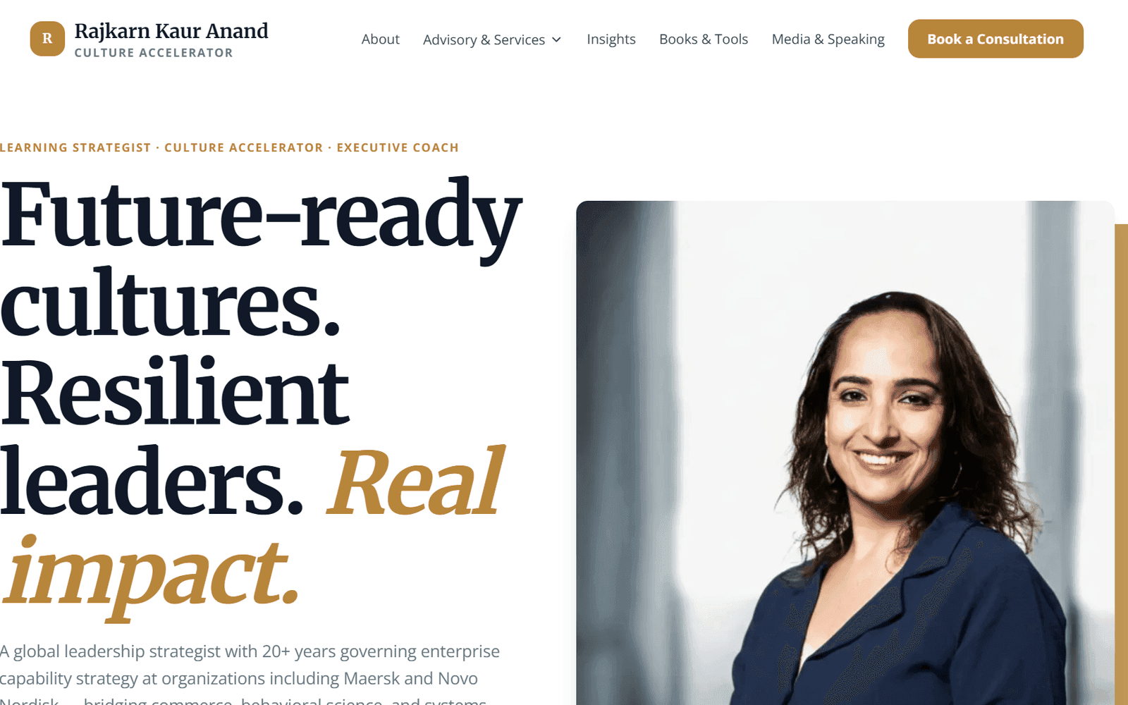 Rajkarn Kaur Anand: website built on PrescenseOS